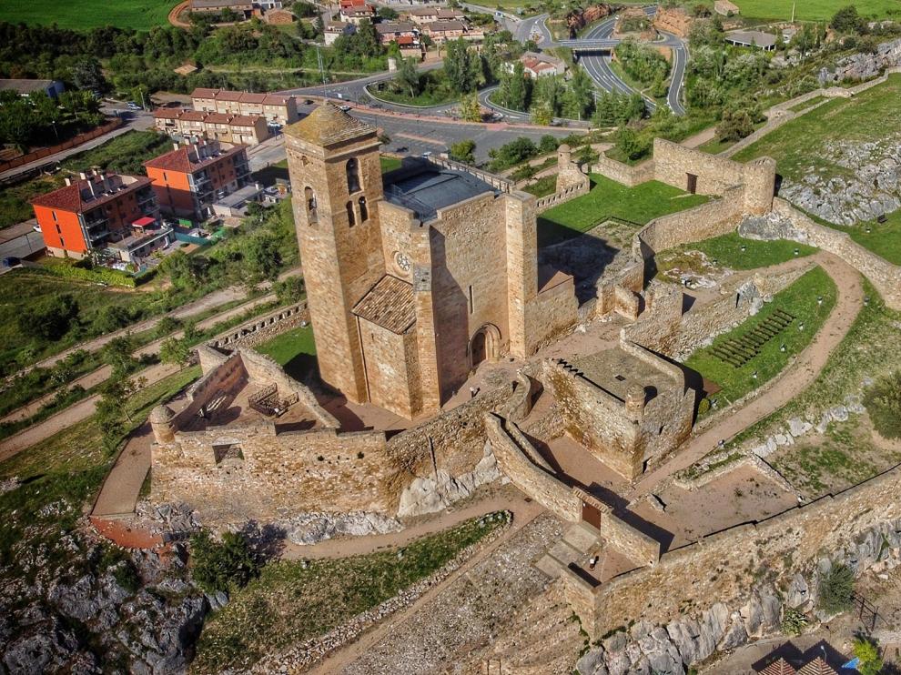 Vista aérea del castillo de Benabarre.