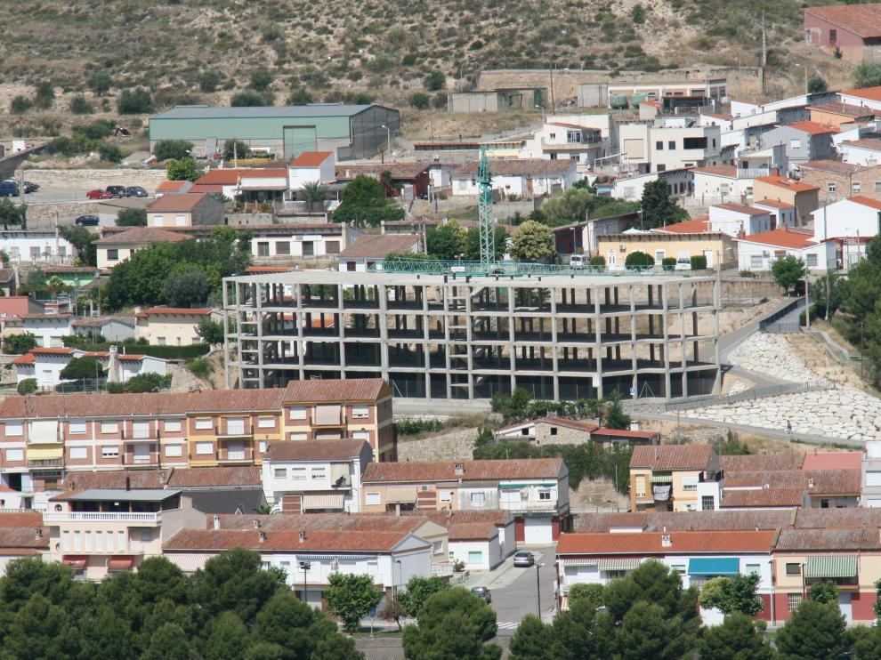 Estructura de la futura residencia de Mequinenza