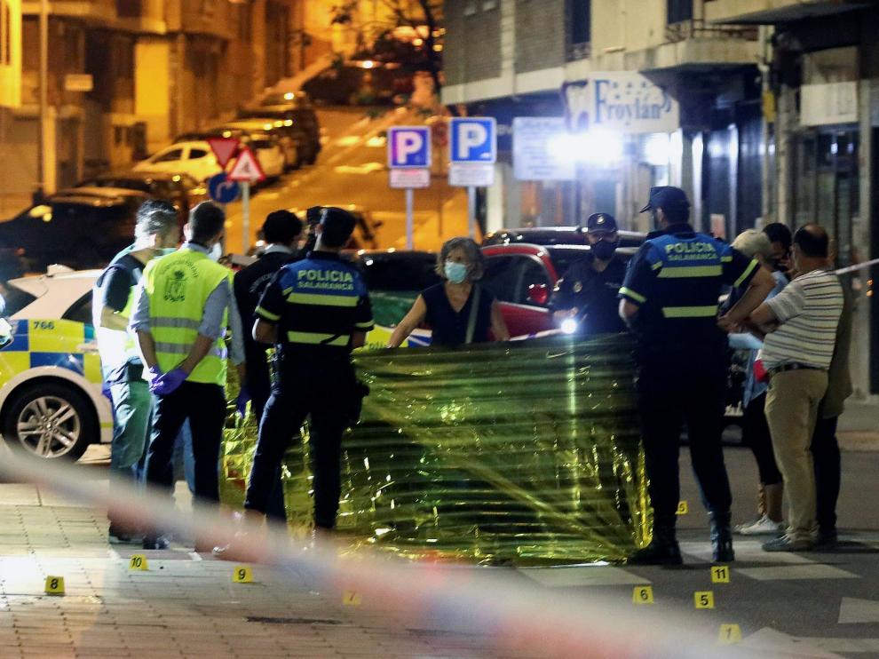 Escenario donde ha ocurrido el tiroteo en Salamanca