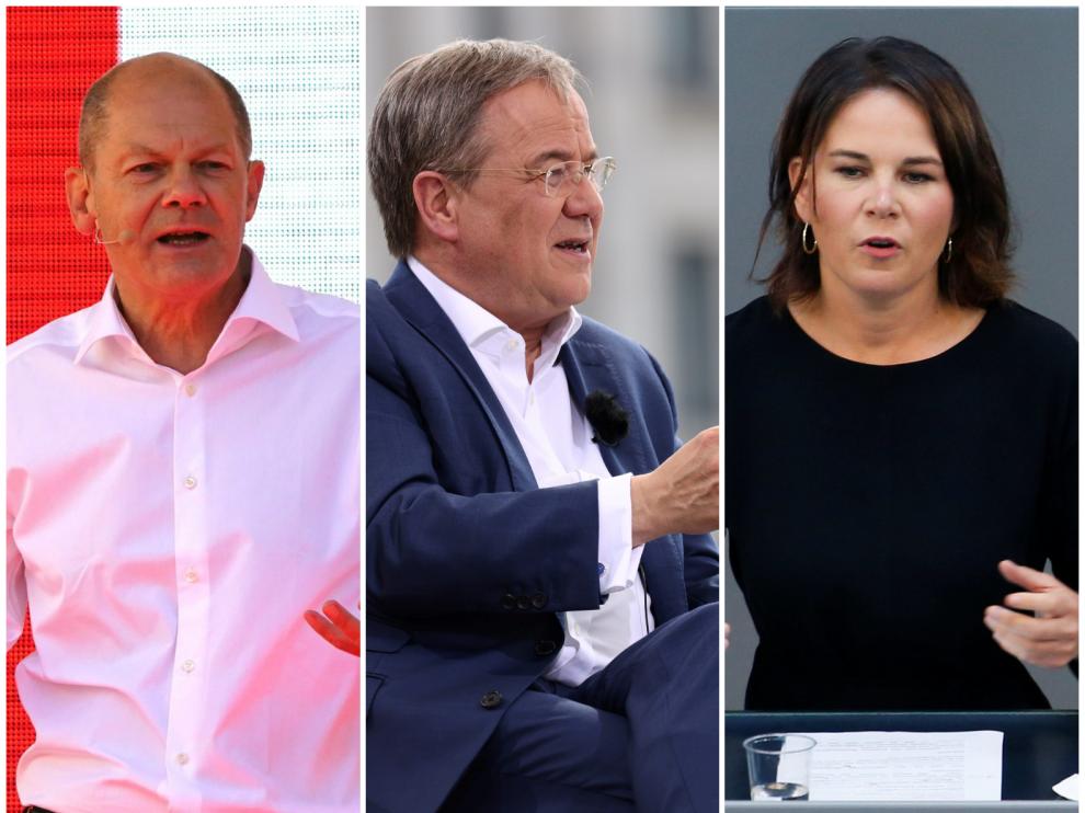 Los tres candidatos de Alemania.
