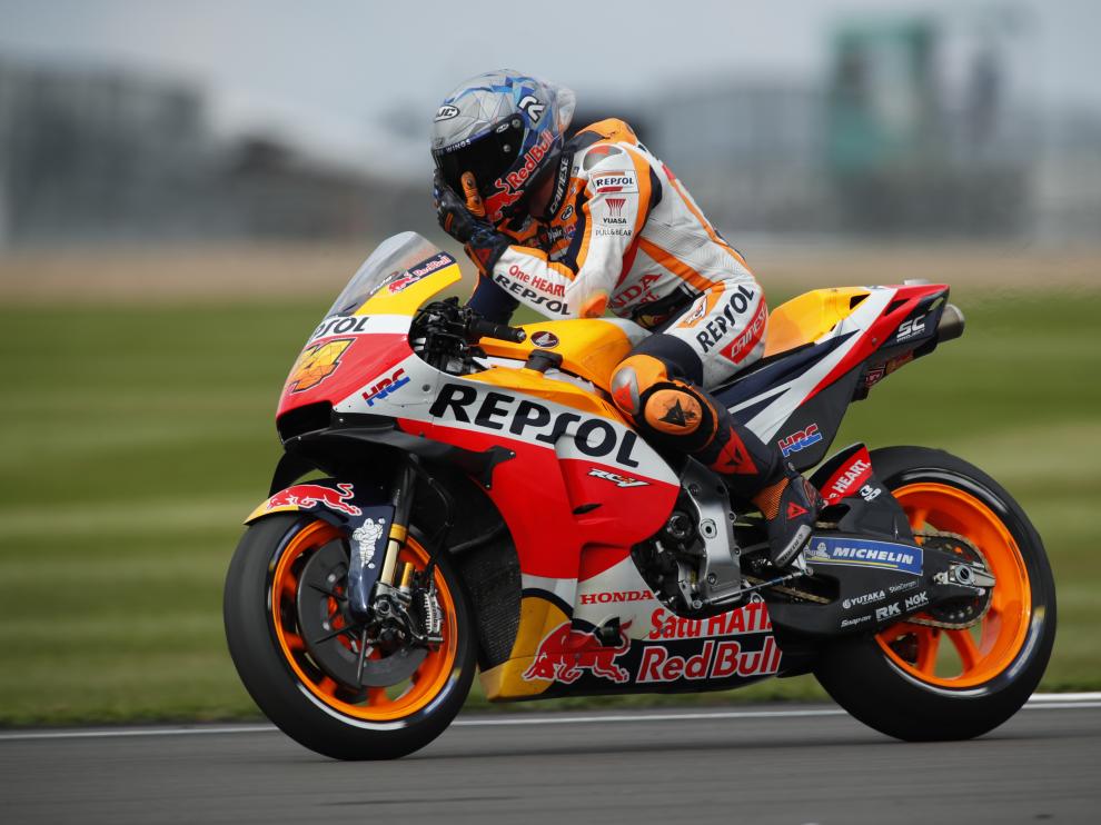 Pol Espargaró, en la calificatoria del Gran Premio de Gran Bretaña en Silverstone