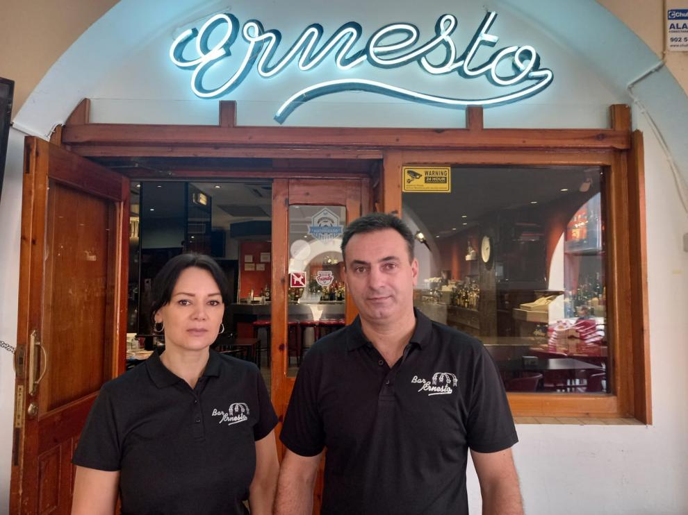 Natalya Sidor y Nikolas Balan abrieron su segundo bar en Belchite en julio de 2020.