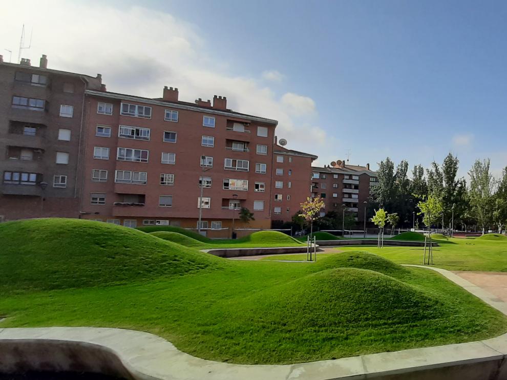 Imagen del Parque San Martín tras los trabajos de reacondicionamiento.