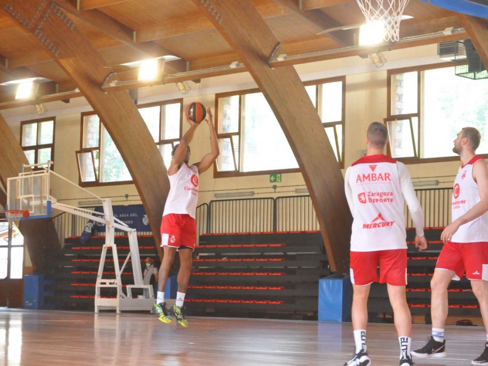 Entrenamiento de ayer del Casademont.
