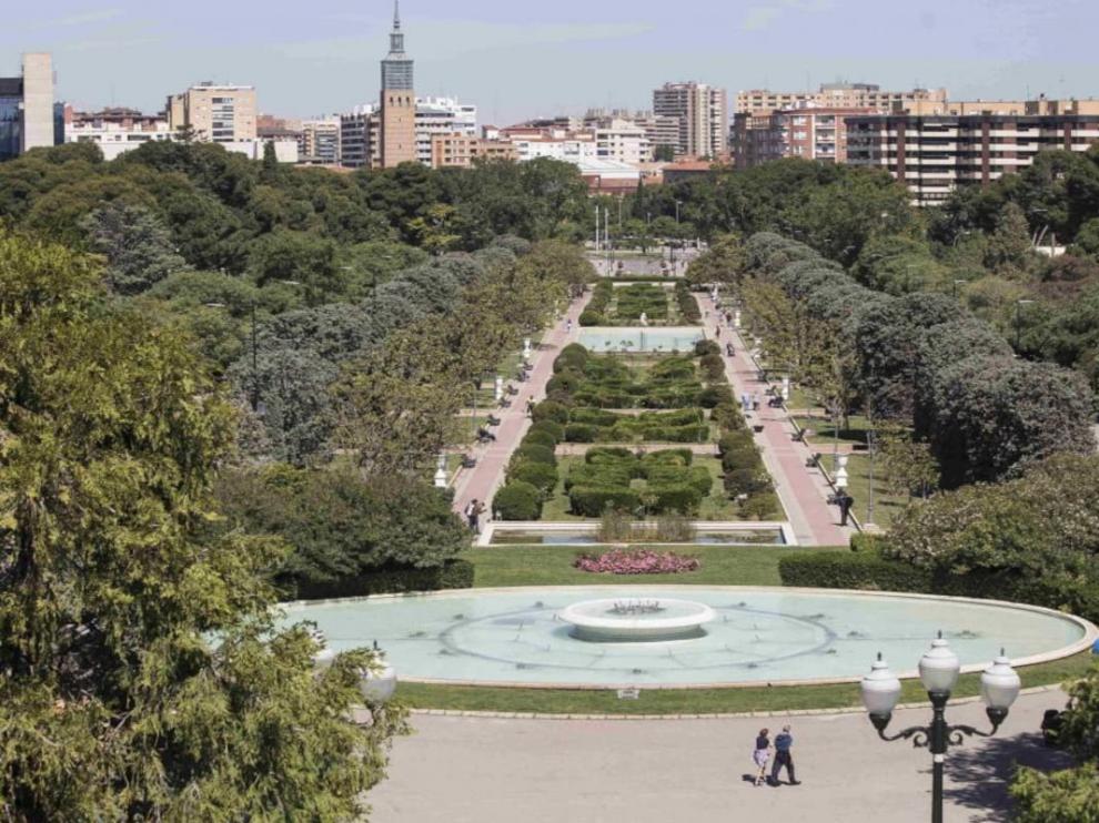 Vista del parque Grande José Antonio Labordeta de Zaragoza