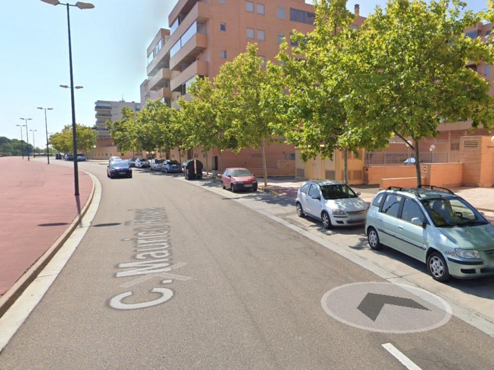 Los jóvenes fueron detenidos en la calle de Maurice Ravel en Zaragoza.