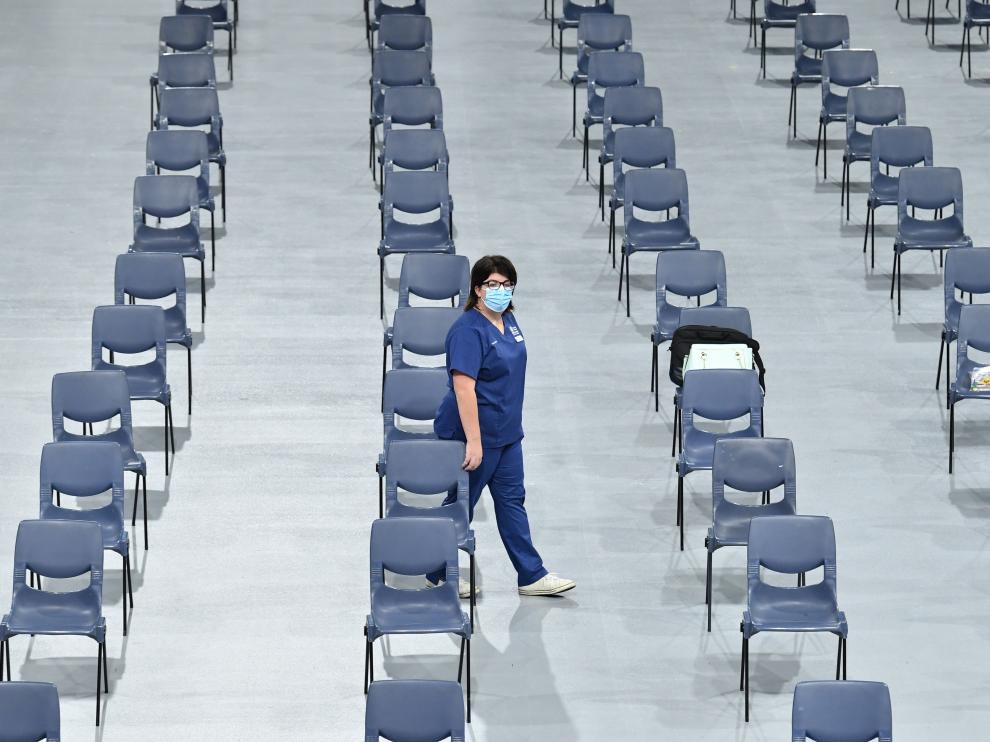 Covid-19 vaccination center in Brisbane, Australia
