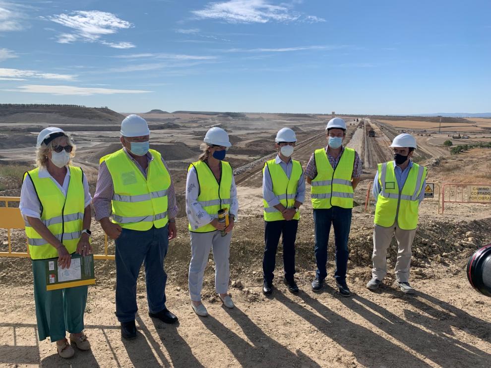 Una visita oficial a las obras del embalse, el pasado mes de agosto.