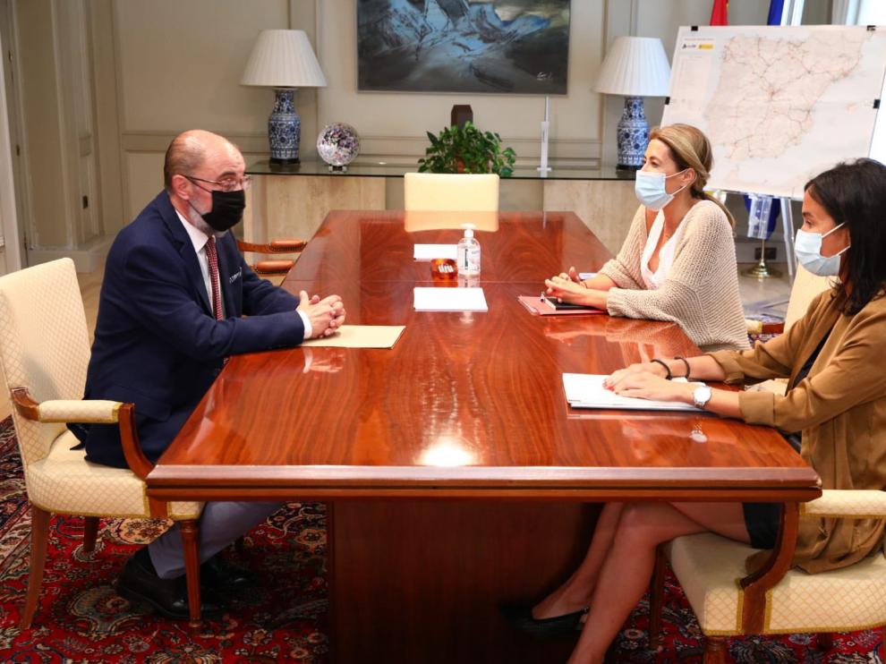 Lambán y la nueva ministra de transportes