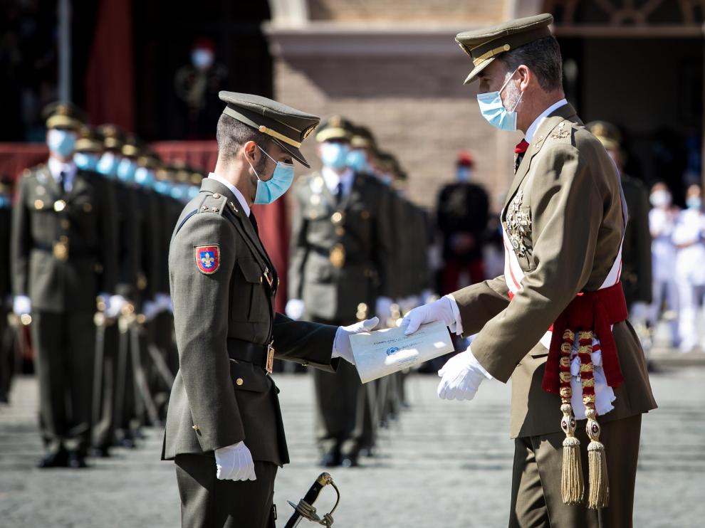 El Rey asistió en julio a la entrega de despachos de la Academia General Militar.