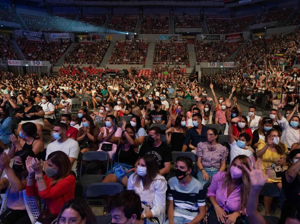 Concierto de Camilo en el pabellón Príncipe Felipe de Zaragoza el 7 de septiembre de 2021.