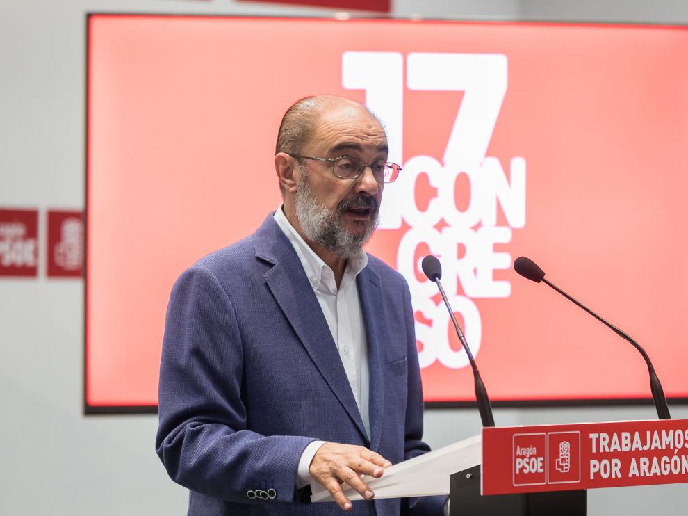 Javier Lambán en el Congreso del PSOE