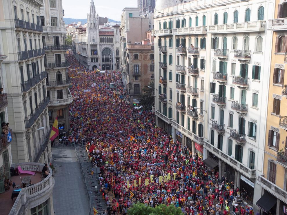 Manifestación de ANC por Diada en Barcelona