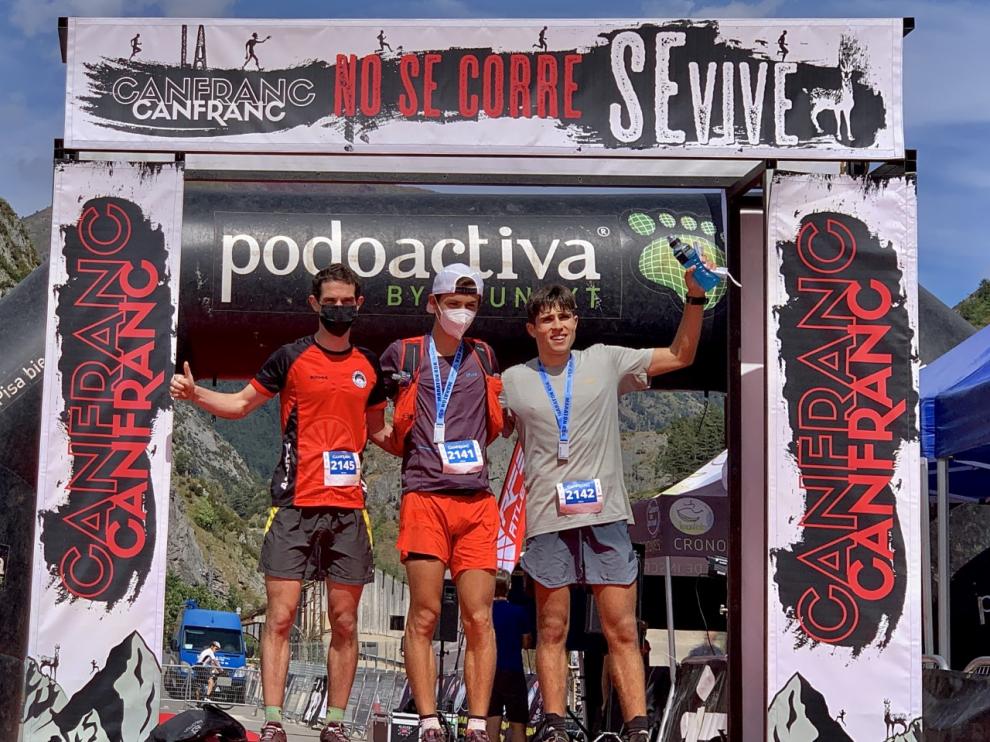 Podio masculino de la 45K de la Canfranc-Canfranc.