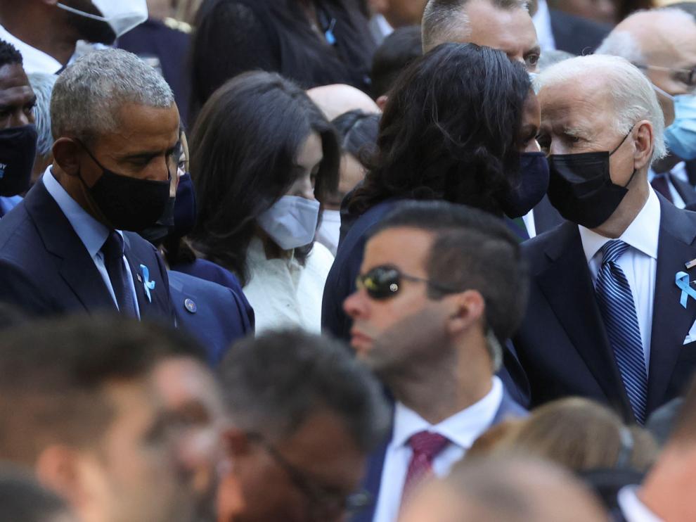 President Biden participates in a ceremony at the 9/11 Memorial in New York