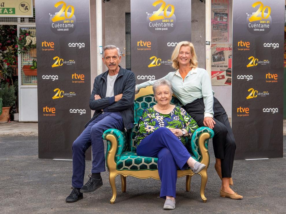 Los actores Imanol Arias, Ana Duato y María Galiana