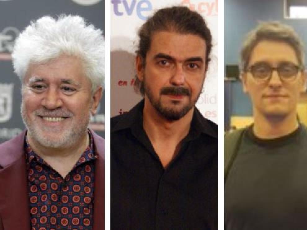 Pedro Almodóvar, León de Aragona y Marcel Barrena.
