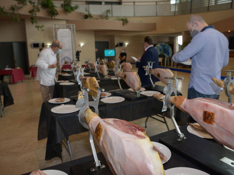 Concurso de calidad en el Feria del Jamón de 2020.