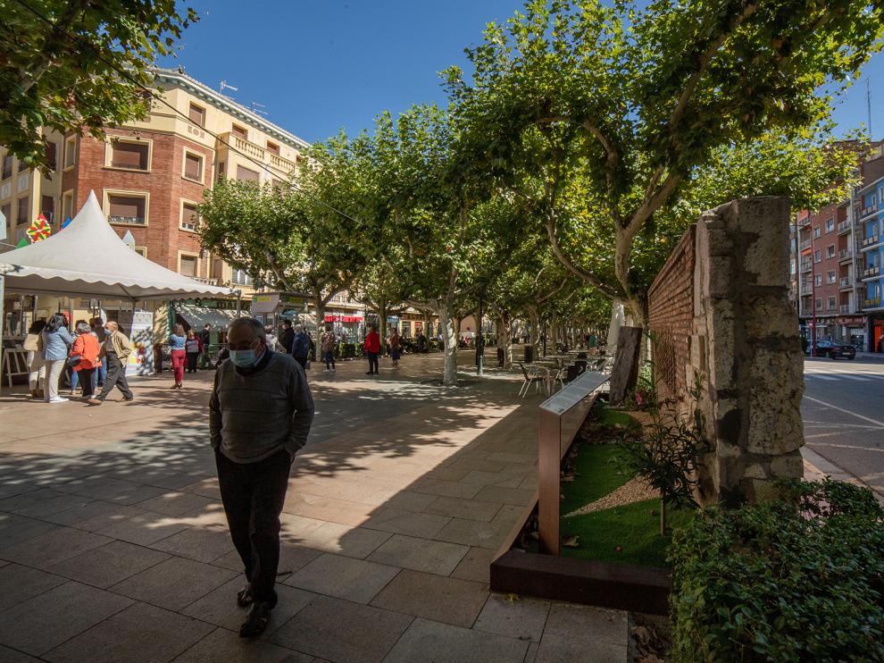 Una zona peatonal de Calatayud.