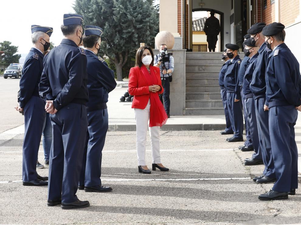Visita de Margarita Robles, ministra de Defensa, a la Base Aérea de Zaragoza