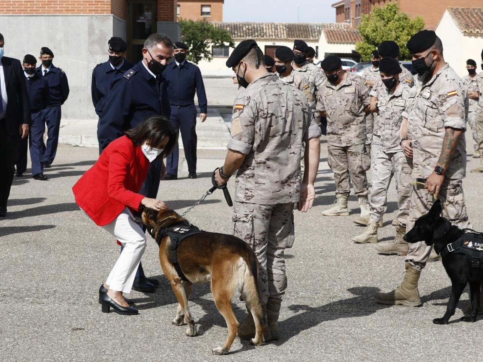 Visita de Margarita Robles, ministra de Defensa, a la Base Aérea de Zaragoza