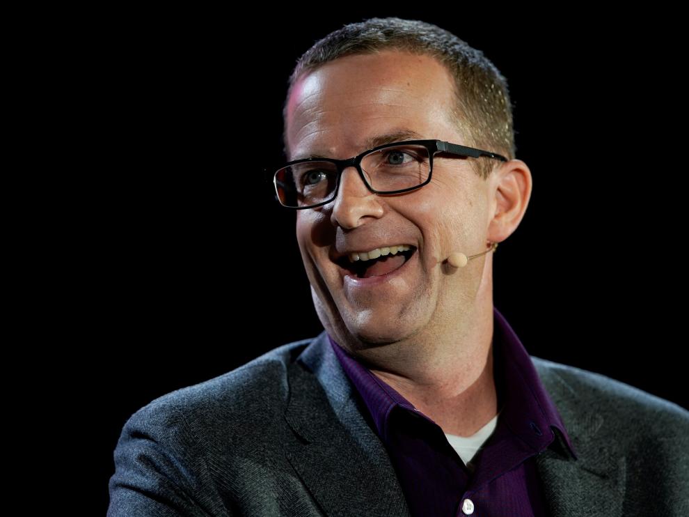FILE PHOTO: Mike Schroepfer, Chief Technology Officer at Facebook speaks at the WSJTECH live conference in Laguna Beach, California