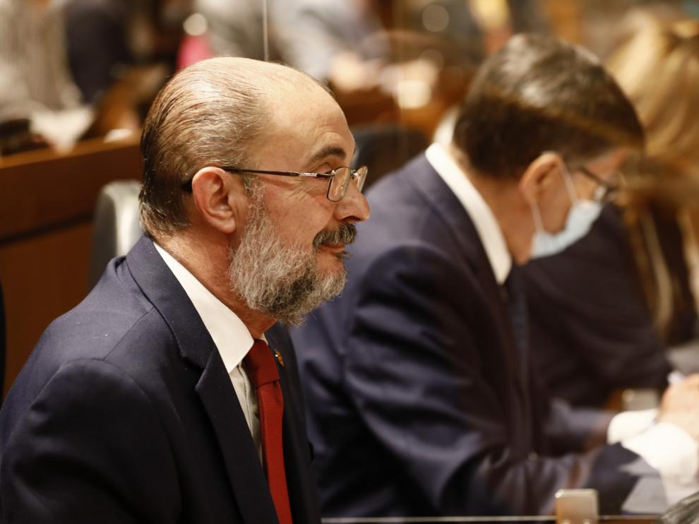 El presidente de Aragón, Javier Lambán,
