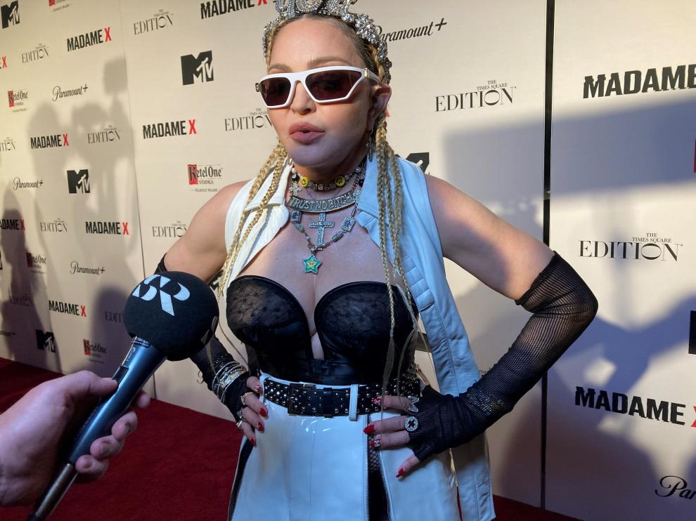 Madonna, este viernes, en la presentación del documental.