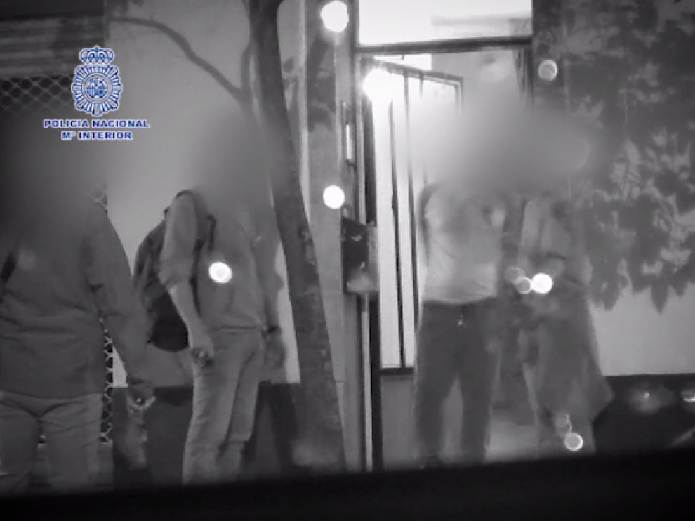 Momento de la detención en Zaragoza