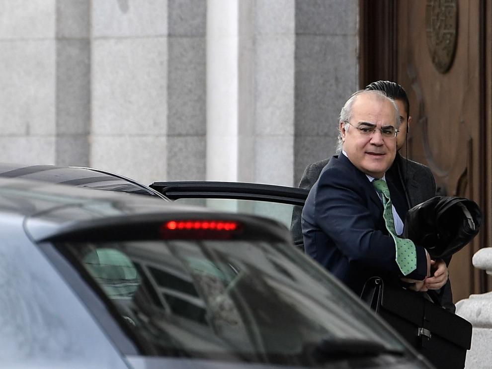 El juez Llarena, a su entrada al Tribunal Supremo en una imagen de archivo.