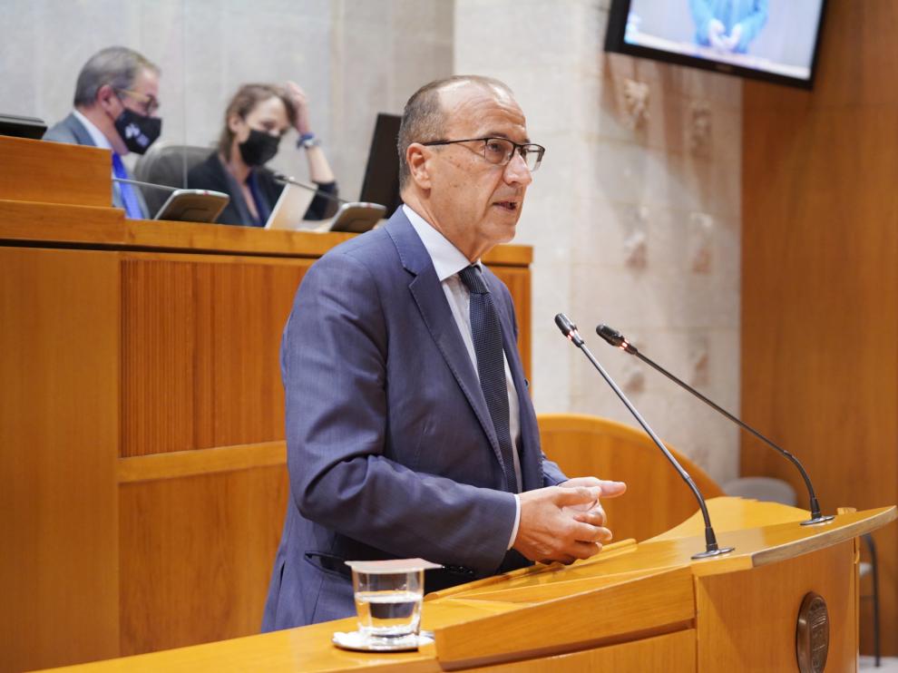 Felipe Faci este viernes en la sesión parlamentaria de las Cortes de Aragón