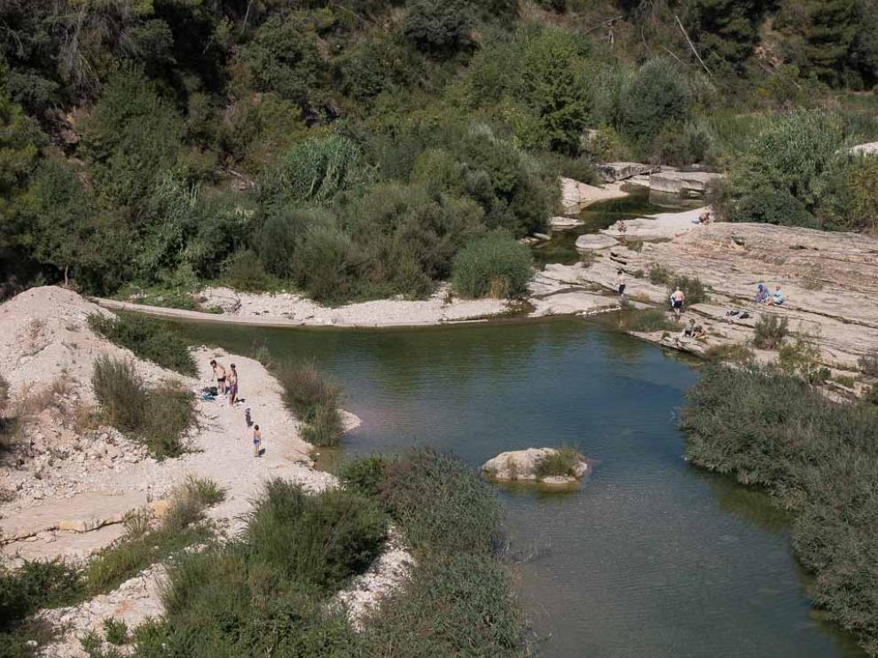 Viaducto del Algars junto a la estación de tren de Lledó