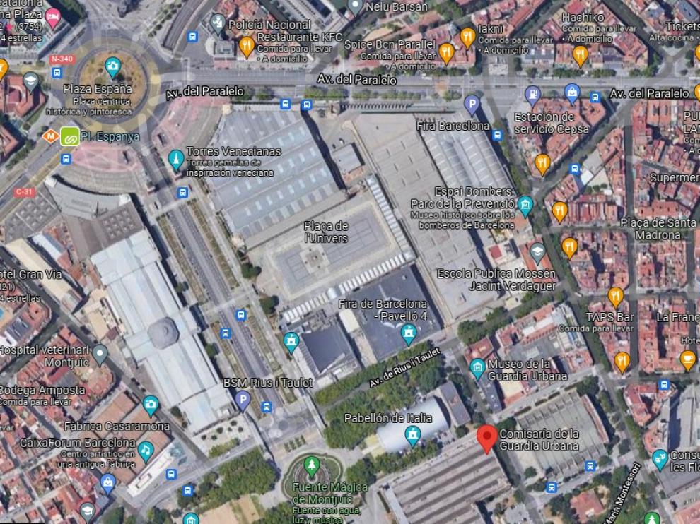 La comisaría donde ocurrieron los hechos en Barcelona