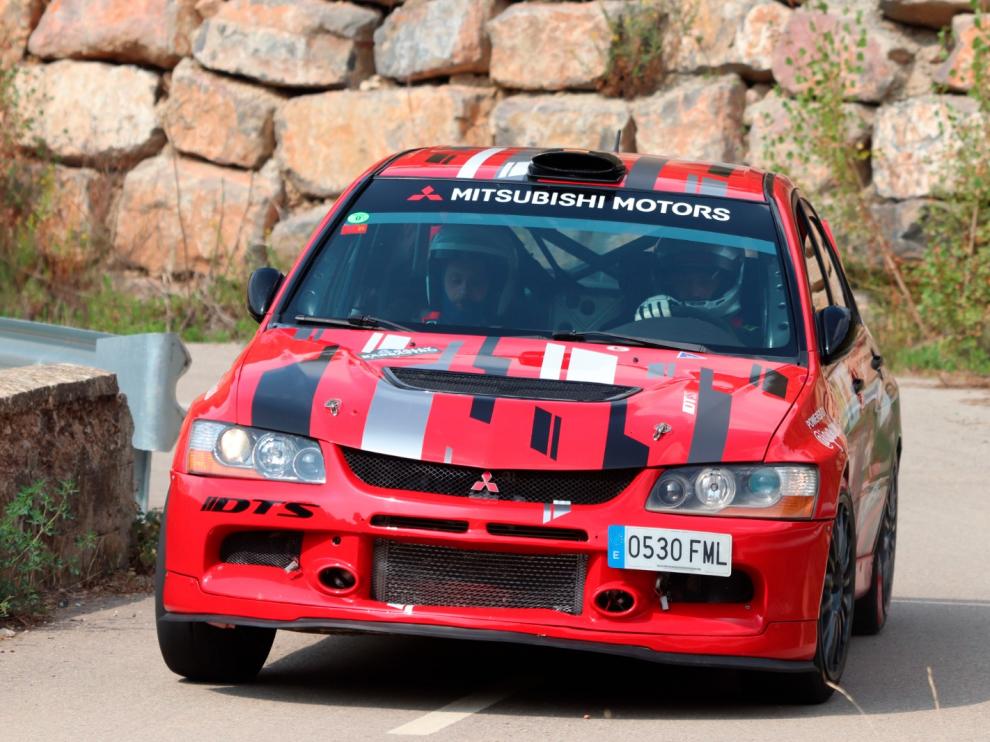 El Mitsubishi con el que Luis Bonillo y Moisés Sánchez ganaron en Nueno.