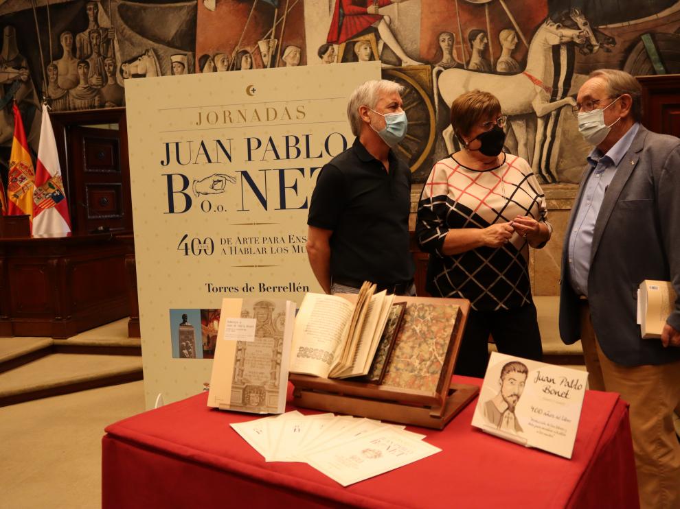 Presentación de los actos en homenaje a Juan Pablo Bonet, este martes, en la DPZ