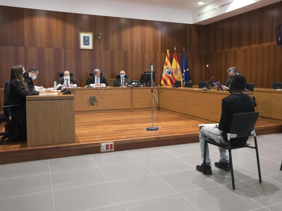 Nicolás A. K., durante el juicio celebrado en la Audiencia Provincial de Zaragoza.