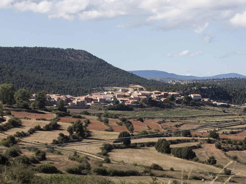 Vista de la localidad de Moscardón (Teruel).