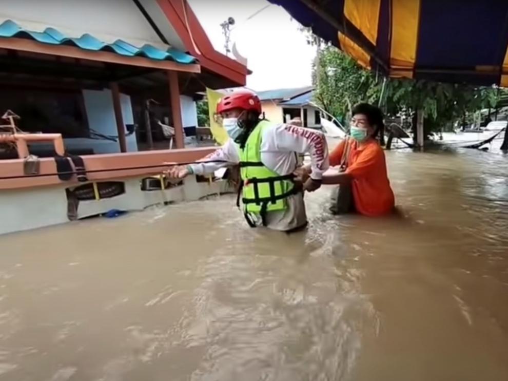 Severe flooding in Thailand's Chaiyaphum province