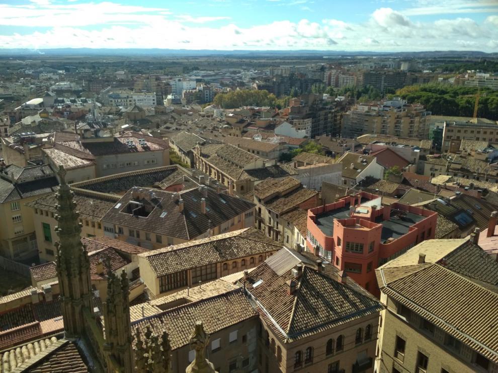 Vista aérea de la ciudad de Huesca.