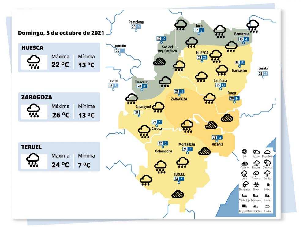 El tiempo en Zaragoza previsión meteorológica de hoy, domingo 2 de octubre El tiempo en Zaragoza previsión meteorológica de hoy, domingo 2 de octubre