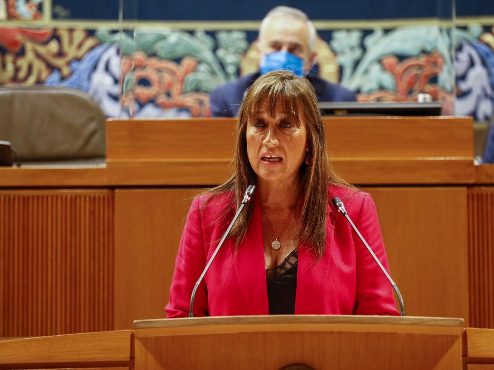 La consejera de Sanidad, Sira Repollés, este jueves en las Cortes de Aragón