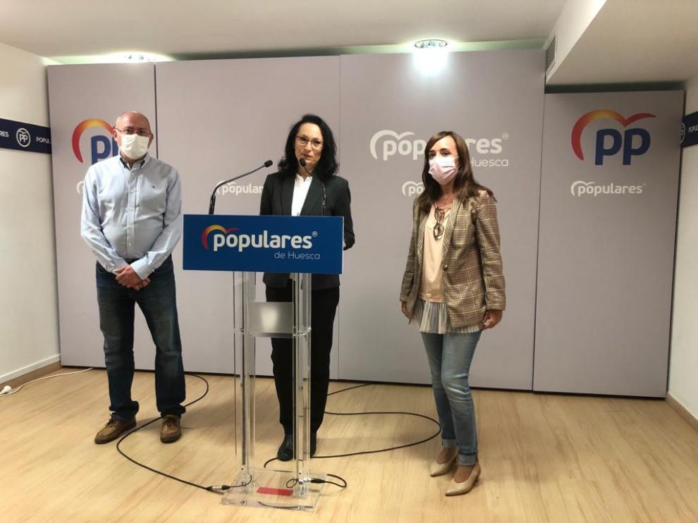 Leo Carranza, Antonia Alcalá y Gemma Allué durante la rueda de prensa de este jueves.