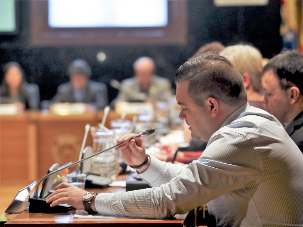 Antonio Laborda durante la intervención en un pleno en fotografía de archivo.
