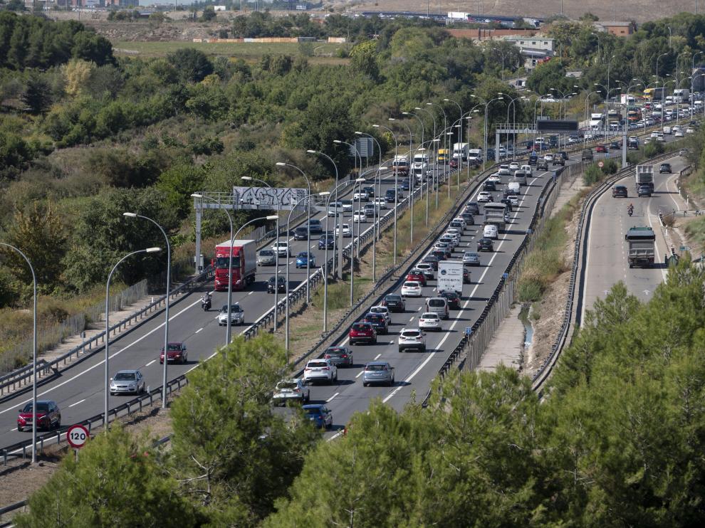 La A-3 a la altura de Rivas-Vaciamadrid