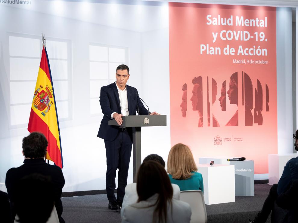 Sánchez asiste al acto Salud mental y COVID 19