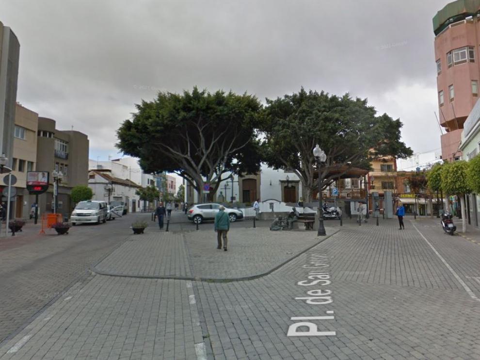 Una plaza de la localidad canaria de Telde.