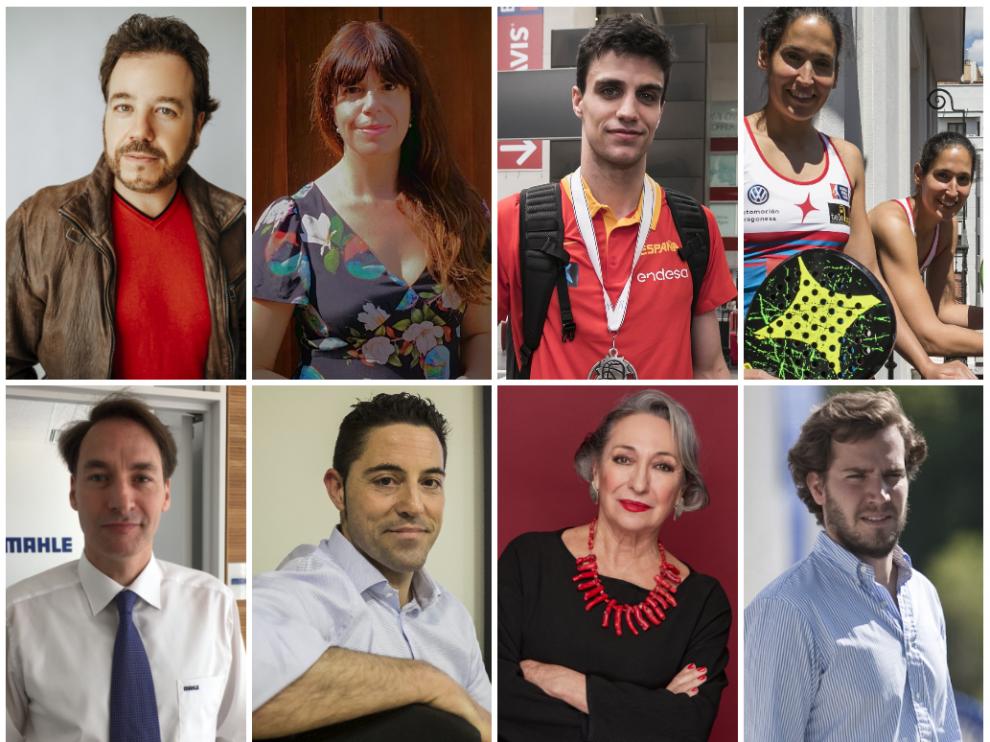 Eduardo Aladrén, Mavi Doñate, Carlos Alocén, Mapi y Majo Sánchez Alayato, Joaquín Martori, Víctor Lapeña, Luisa Gavasa y Borja Giménez.
