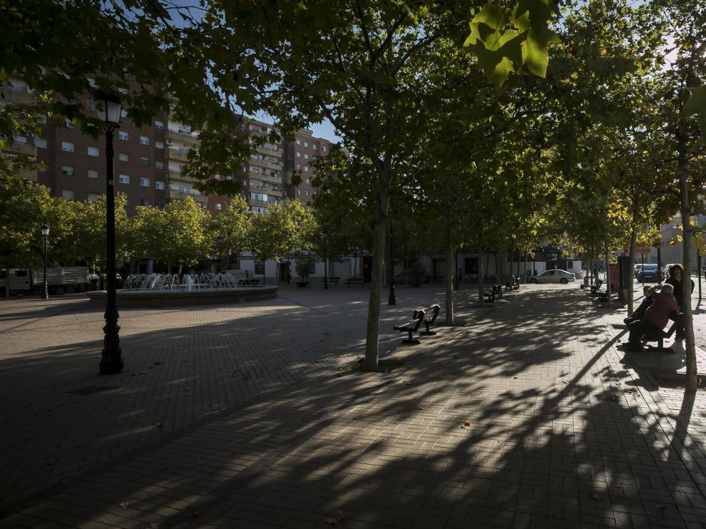 Plaza Mayor del zaragozano barrio de Sant Isabel