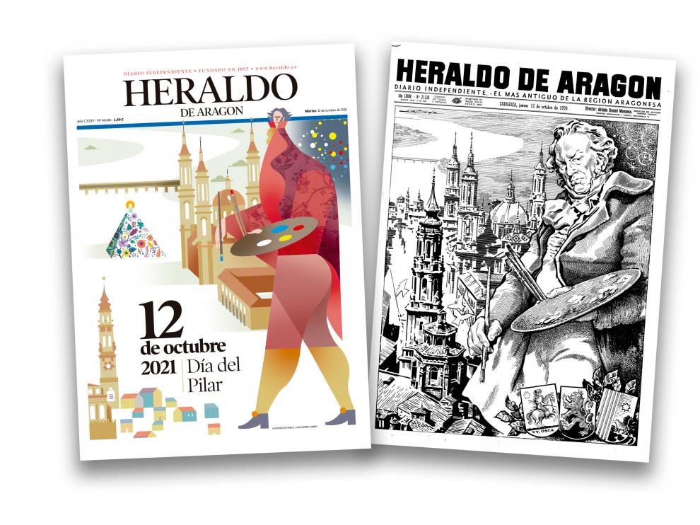 Reinterpretación de la portada de HERALDO del 12 de octubre de 1978