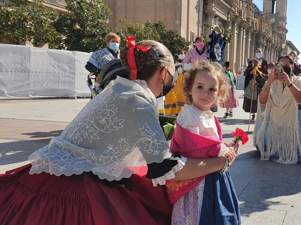 Arancha, de dos añitos, llega de Santa Cruz del Grio junto a su familia.